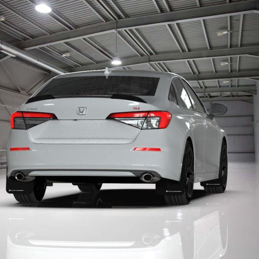 Rally Armor MF90-UR-BLK/GRY - RALMF90-UR-BLK/GRY - Rally Armor 22-25 Honda Civic/Civic Si/Sport Black UR Mud Flap w/Grey Logo - Shipped in Europe - Tuningsupply.com