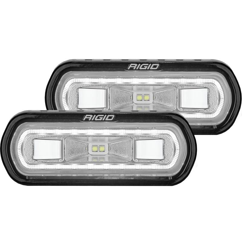 Rigid Industries 53120 - RIG53120 - Rigid Industries SR-L Series Surface Mount LED Spreader Pair w/ White Halo - Universal - Shipped in Europe - Tuningsupply.com