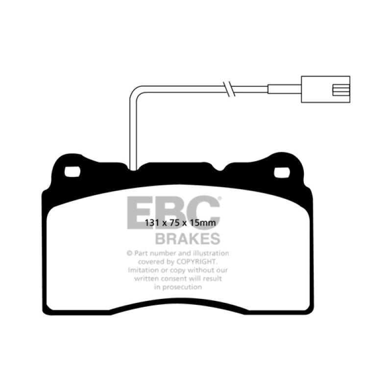 EBC DP41540R - EBCDP41540R - EBC 2014-2016 Maserati Ghibli 3.0L Twin Turbo (330) Yellowstuff Front Brake Pads - Shipped in Europe - Tuningsupply.com