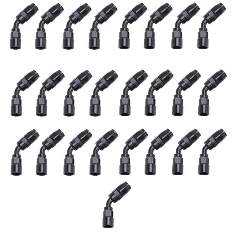 Russell 610095 - RUS610095 - Russell Performance -6 AN Black 45 Degree Full Flow Hose End - Shipped in Europe - Tuningsupply.com