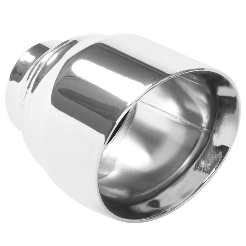 Magnaflow 35224 - MAG35224 - MagnaFlow Tip Stainless Double Wall Round Single Outlet Polished 4.5in DIA 2.5in Inlet 5.75in Length - Shipped in Europe - Tuningsupply.com
