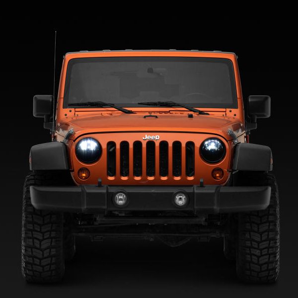 Raxiom J108039 - RAXJ108039 - Raxiom 97-18 Jeep Wrangler TJ/JK Axial Series LED Headlights- Black Housing (Clear Lens) - Shipped in Europe - Tuningsupply.com