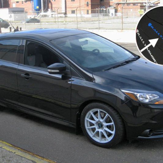 Rally Armor MF27-UR-BLK/BL - RALMF27-UR-BLK/BL - Rally Armor 12-19 Ford Focus ST / 16-19 RS Black Mud Flap w/Blue Logo - Shipped in Europe - Tuningsupply.com