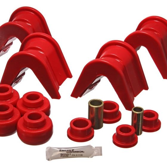 Energy Suspension 4.7105R - ENG4.7105R - Energy Suspension 76-77 Ford Bronco/66-72 F-100/F-150 Red 4 Deg Offset Complete 14 Pc C-Bushing Set - Shipped in Europe - Tuningsupply.com