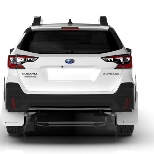 Rally Armor MF66-UR-BLK/SIL - RALMF66-UR-BLK/SIL - Rally Armor 20-25 Subaru Outback Black UR Mud Flap w/Silver Logo - Shipped in Europe - Tuningsupply.com