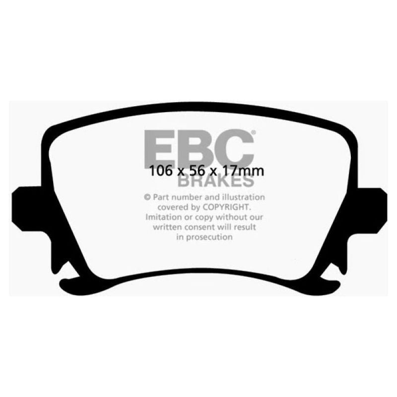 EBC UD1108 - EBCUD1108 - EBC 06-13 Audi A3 2.0 Turbo (Girling rear caliper) Ultimax2 Rear Brake Pads - Shipped in Europe - Tuningsupply.com