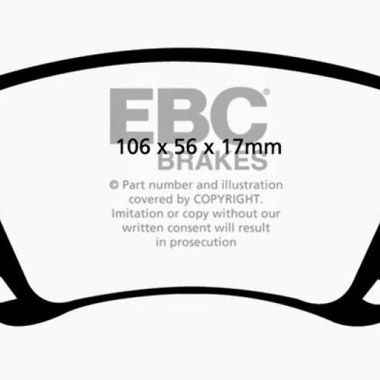 EBC DP31518C - EBCDP31518C - EBC 06-13 Audi A3 2.0 Turbo (Girling rear caliper) Redstuff Rear Brake Pads - Shipped in Europe - Tuningsupply.com