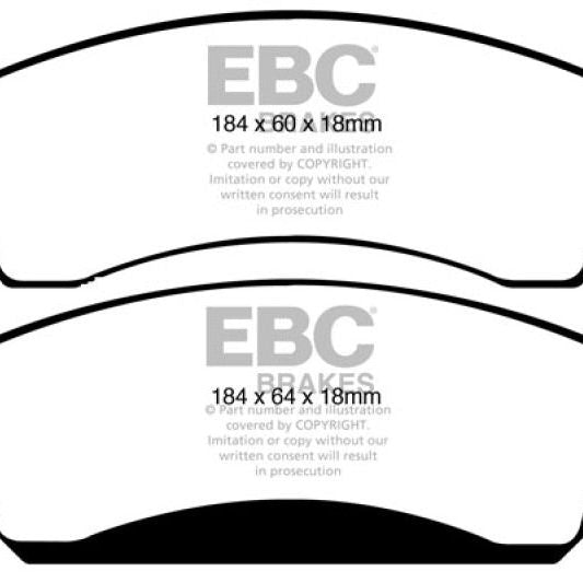 EBC DP41830R - EBCDP41830R - EBC 09-14 Cadillac Escalade 6.0 Hybrid Yellowstuff Front Brake Pads - Shipped in Europe - Tuningsupply.com