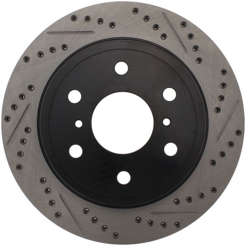 Stoptech 127.66065R - STO127.66065R - StopTech 05-10 GMC Sierra (w/ Rear Drum) / 07-09 GMC Yukon Rear Right Slotted & Drilled Rotor - Shipped in Europe - Tuningsupply.com
