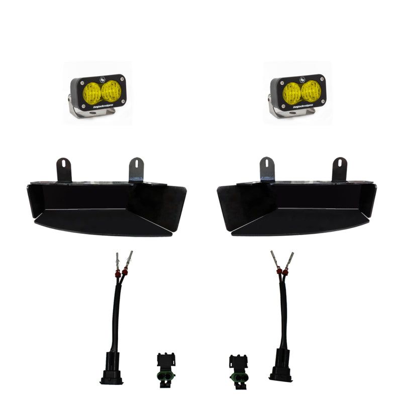 Baja Designs 448043 - BAJ448043 - Baja Designs 2019+ Ram 2500/3500 S2 Wide Cornering Fog kit - Amber - Shipped in Europe - Tuningsupply.com