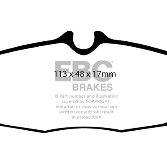 EBC DP41741R - EBCDP41741R - EBC 05-10 Ford Mustang 4.0 Yellowstuff Rear Brake Pads - Shipped in Europe - Tuningsupply.com