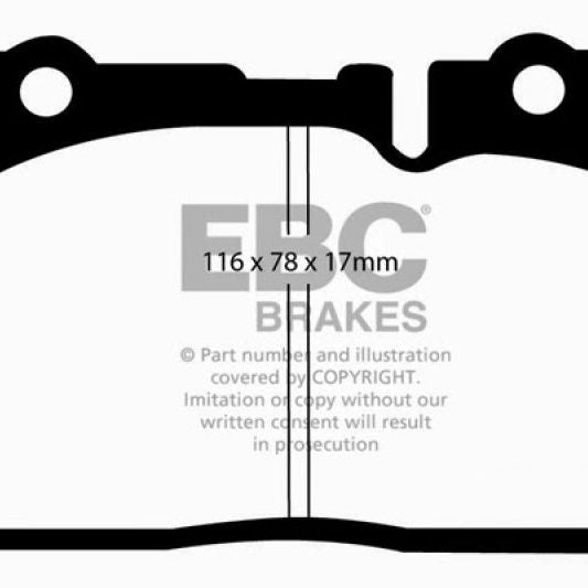 EBC DP41154R - EBCDP41154R - EBC 95-00 Lexus LS400 4.0 Yellowstuff Front Brake Pads - Shipped in Europe - Tuningsupply.com