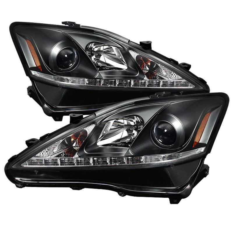 SPYDER 5080059 - SPY5080059 - Spyder Lexus IS 250/350 2006-2010 Projector Headlights DRL Black PRO-YD-LIS06-DRL-BK - Shipped in Europe - Tuningsupply.com
