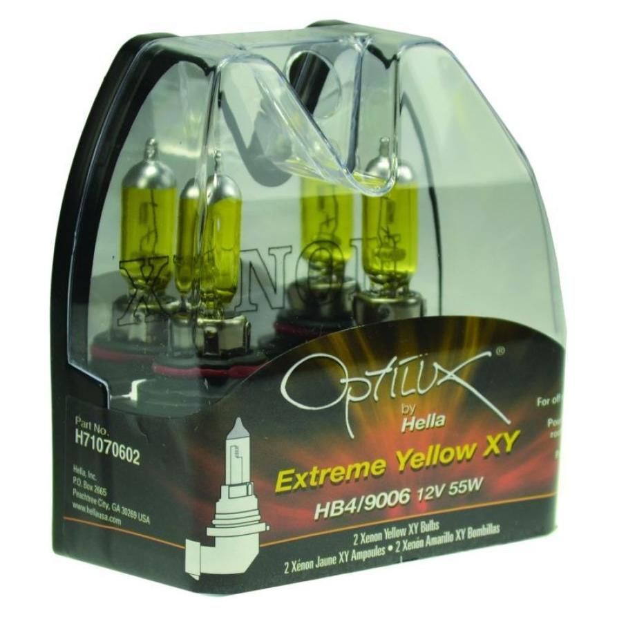 Hella LAH71070602 - HELLAH71070602 - Hella Optilux HB4 9006 12V/55W XY Xenon Yellow Bulb - Shipped in Europe - Tuningsupply.com