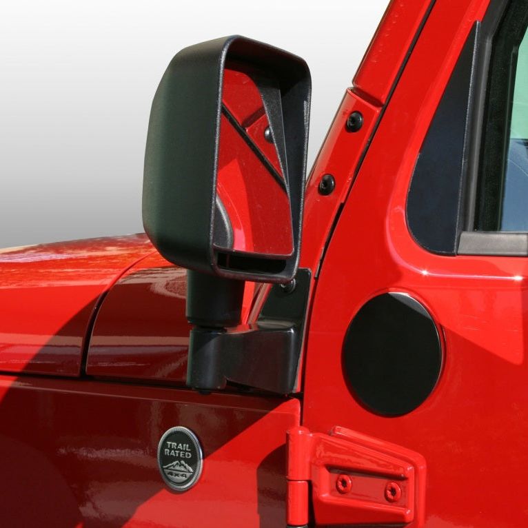 Rugged Ridge 11025.05 - RUG11025.05 - Rugged Ridge 07-18 Jeep Wrangler JK Black Mirror Filler Plates - Shipped in Europe - Tuningsupply.com