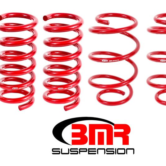 BMR Suspension SP080R - BMRSP080R - BMR 15-17 S550 Mustang Performance Version Lowering Springs (Set Of 4) - Red - Shipped in Europe - Tuningsupply.com