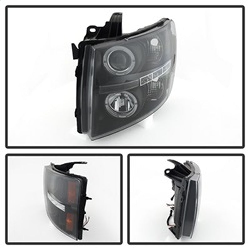 SPYDER 5009494 - SPY5009494 - Spyder Chevy Silverado 1500 07-13 Projector Headlights LED Halo LED Blk PRO-YD-CS07-HL-BK - Shipped in Europe - Tuningsupply.com