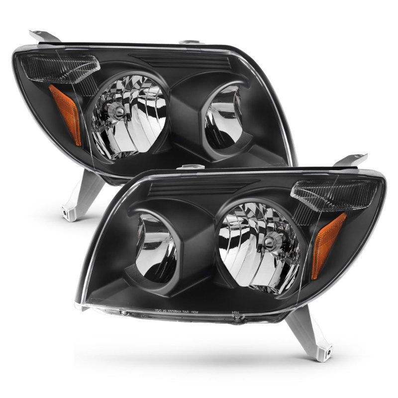 ANZO 111394 - ANZ111394 - ANZO 2003-2005 Toyota 4Runner Crystal Headlights Black - Shipped in Europe - Tuningsupply.com