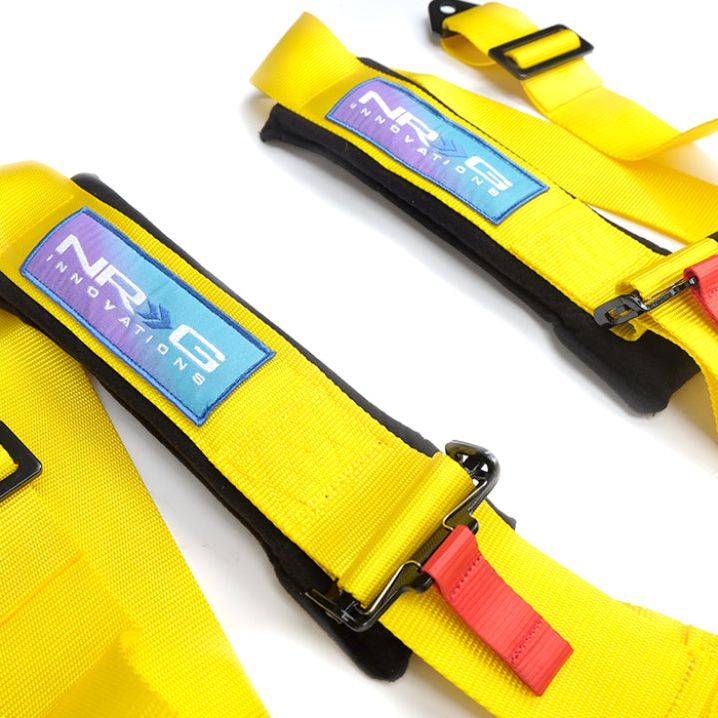 NRG SBH-B6PCYL - NRGSBH-B6PCYL - NRG 5PT 3in. Seat Belt Harness / Cam Lock - Yellow - Shipped in Europe - Tuningsupply.com
