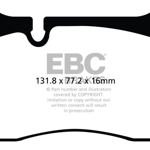 EBC DP42070R - EBCDP42070R - EBC 11-14 Audi TT RS 2.5 Turbo Yellowstuff Front Brake Pads - Shipped in Europe - Tuningsupply.com