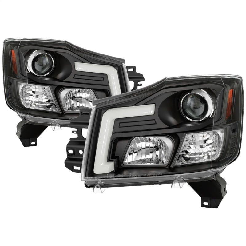 SPYDER 5085504 - SPY5085504 - Spyder 04-15 Nissan Titan / 04-07 Nissan Armada V2 Projector Headlights - Black PRO-YD-NTI04-DRL-BK - Shipped in Europe - Tuningsupply.com