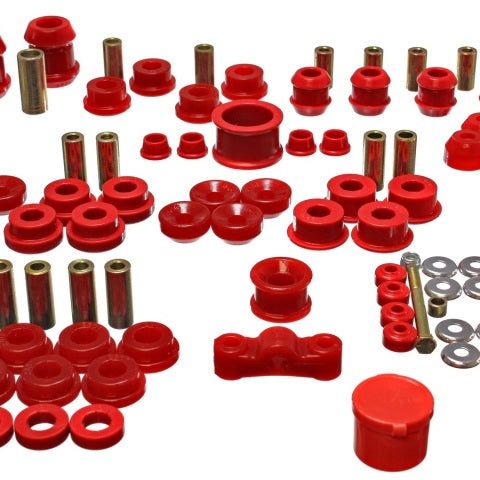 Energy Suspension 16.18105R - ENG16.18105R - Energy Suspension 94-01 Acura Integra (except Type R) Red Hyper-Flex Master Bushing Set - Shipped in Europe - Tuningsupply.com