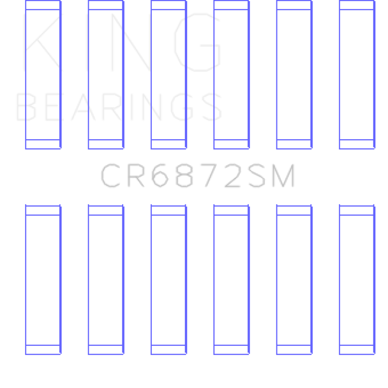 King Engine Bearings GCR6872SM - KINGCR6872SM - King Engine Bearings Toyota 1GR-FE Connecting Rod Bearing Set - Size STD - Shipped in Europe - Tuningsupply.com