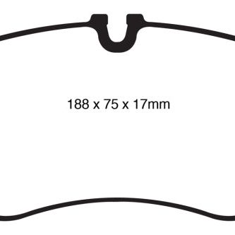 EBC DP42022R - EBCDP42022R - EBC 11 Audi A6 2.0 Turbo Yellowstuff Front Brake Pads - Shipped in Europe - Tuningsupply.com