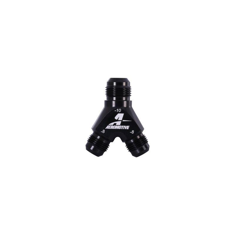Aeromotive 15675 - AER15675 - Aeromotive Y-Block - AN-10 - 2x AN-08 - Shipped in Europe - Tuningsupply.com
