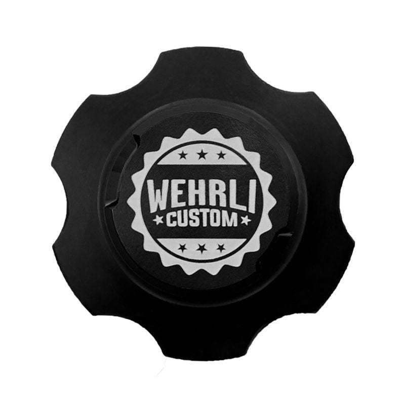 Wehrli WCF100443 - WCFWCF100443 - Wehrli 2001+ GM Duramax LB7/LLY/LBZ/LMM/LML/L5P Billet Oil Fill Cap - Black Anodized - Shipped in Europe - Tuningsupply.com