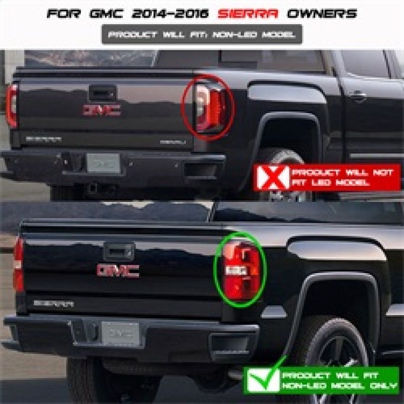 SPYDER 5080707 - SPY5080707 - Spyder GMC Sierra 14-16 LED Tail Lights Black Smoke ALT-YD-GS14-LBLED-BSM - Shipped in Europe - Tuningsupply.com