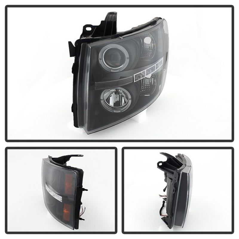 SPYDER 5009494 - SPY5009494 - Spyder Chevy Silverado 1500 07-13 Projector Headlights LED Halo LED Blk PRO-YD-CS07-HL-BK - Shipped in Europe - Tuningsupply.com