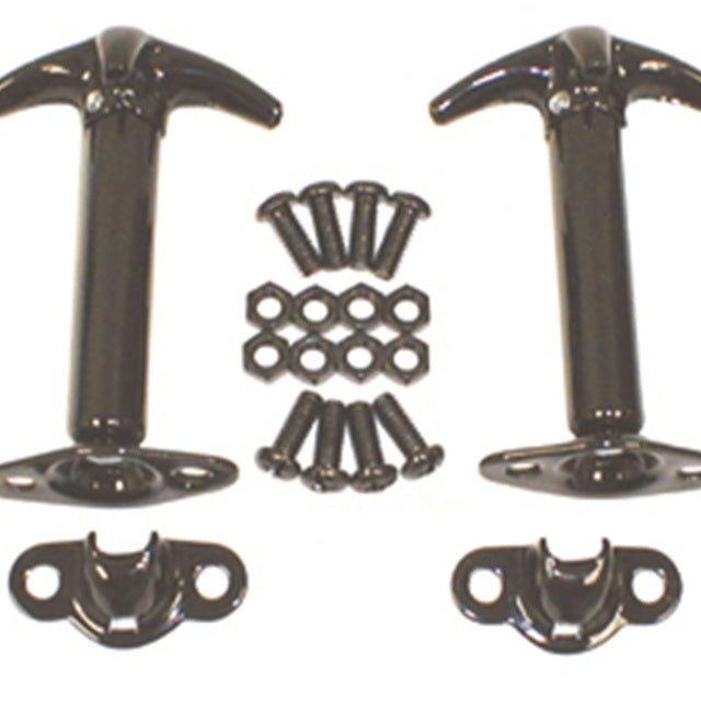 Rugged Ridge 11210.01 - RUG11210.01 - Rugged Ridge 41-95 Jeep CJ / Jeep Wrangler Black Hood Catch Kit - Shipped in Europe - Tuningsupply.com