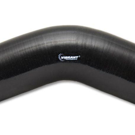 Vibrant 2917 - VIB2917 - Vibrant 4 Ply Reinforced Silicone Elbow Connector - 5in ID x 4in Leg 45 Deg Elbow (BLACK) - Shipped in Europe - Tuningsupply.com