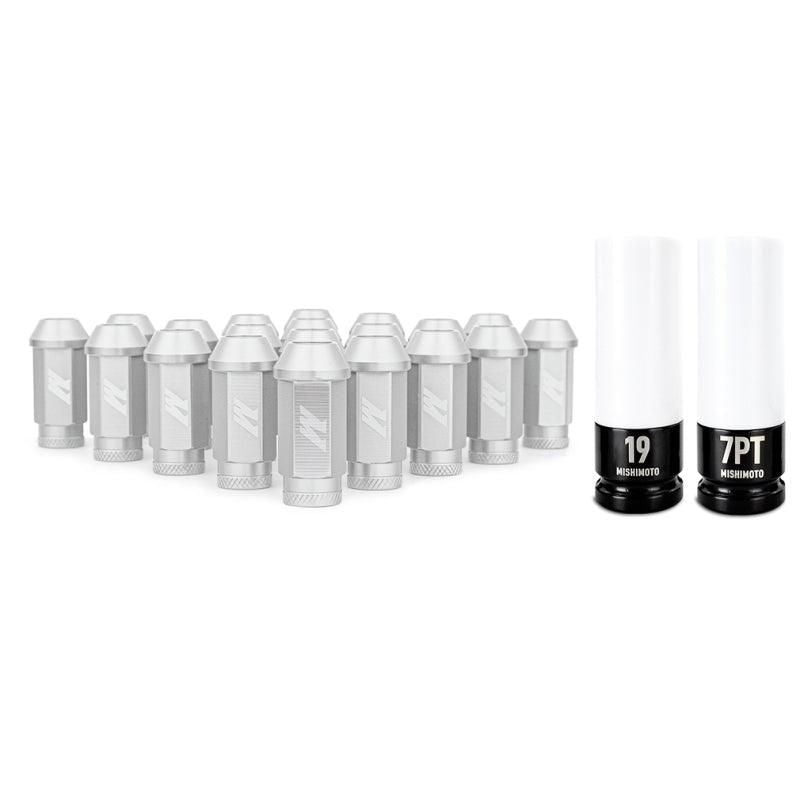 Mishimoto MMLG-125-20LSL - MISMMLG-125-20LSL - Mishimoto Aluminum Locking Lug Nuts M12x1.25 20pc Set Silver - Shipped in Europe - Tuningsupply.com