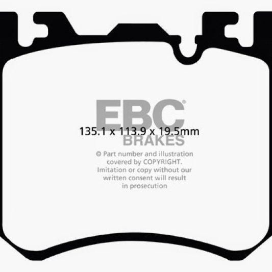 EBC DP32091C - EBCDP32091C - EBC 10-13 BMW X5M 4.4 Twin Turbo Redstuff Front Brake Pads - Shipped in Europe - Tuningsupply.com