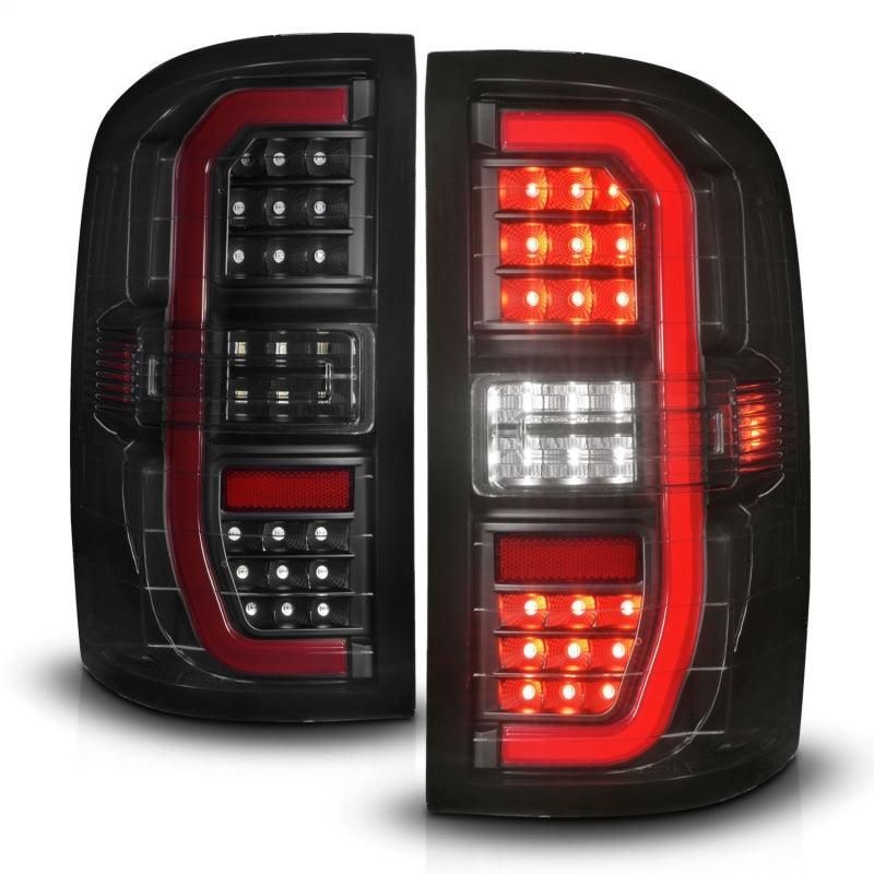 ANZO 311465 - ANZ311465 - ANZO 14-18 GMC Sierra 1500 Full LED Taillights Black Housing Smoke Lens (w/C Light Bars) - Shipped in Europe - Tuningsupply.com