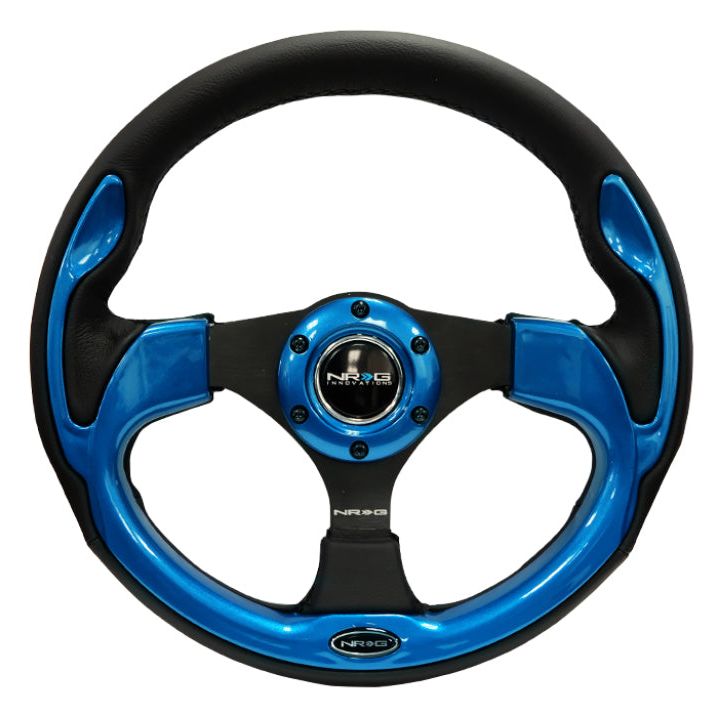 NRG RST-001BL - NRGRST-001BL - NRG Reinforced Steering Wheel (320mm) Blk w/Blue Trim - Shipped in Europe - Tuningsupply.com