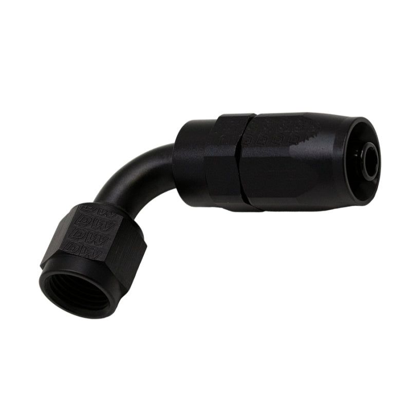 DeatschWerks 6-02-0803-B - DWK6-02-0803-B - DeatschWerks 6AN Female Swivel 90-Degree Hose End CPE - Anodized Matte Black - Shipped in Europe - Tuningsupply.com