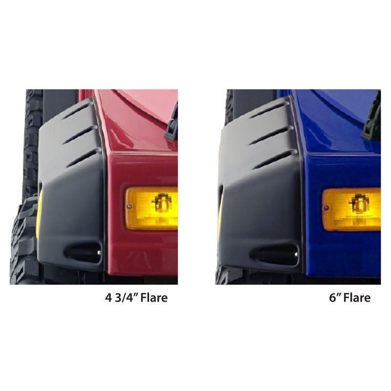 Bushwacker 10917-07 - BUS10917-07 - Bushwacker 97-06 Jeep TJ Pocket Style Flares 4pc - Black - Shipped in Europe - Tuningsupply.com