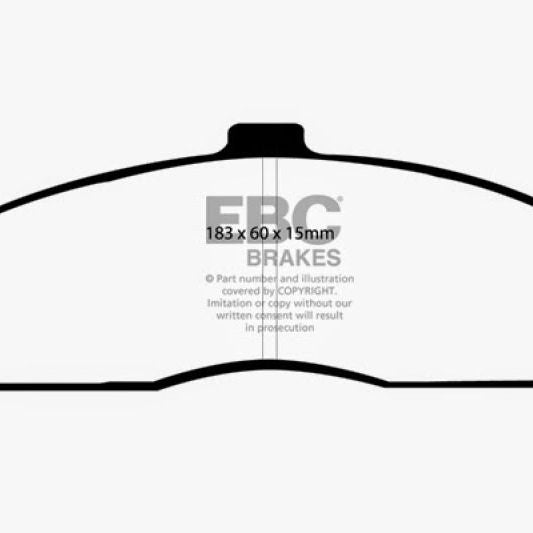 EBC DP41162R - EBCDP41162R - EBC 03-04 Cadillac XLR 4.6 Yellowstuff Front Brake Pads - Shipped in Europe - Tuningsupply.com
