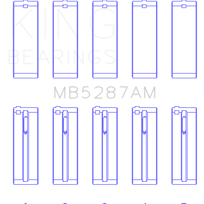 King Engine Bearings GMB5287AM - KINGMB5287AM - King Engine Bearings Toyota 1ZZ-FE Main Bearing Set - Size STD - Shipped in Europe - Tuningsupply.com