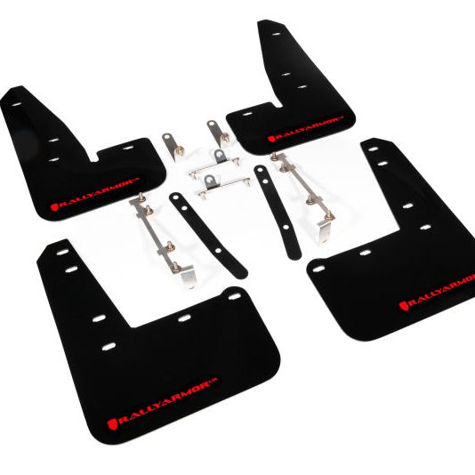 Rally Armor MF89-UR-BLK-RD - RALMF89-UR-BLK-RD - Rally Armor 23-25 Toyota GR Corolla Black UR Mud Flap w/Red Logo - Shipped in Europe - Tuningsupply.com