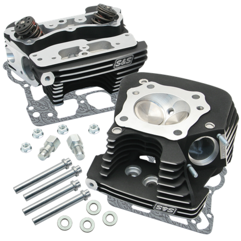 S&S Cycle 106-3240 - SSC106-3240 - S&S Cycle 08-16 Touring Super Stock 89cc Cylinder Head Kit - Wrinkle Black - Shipped in Europe - Tuningsupply.com