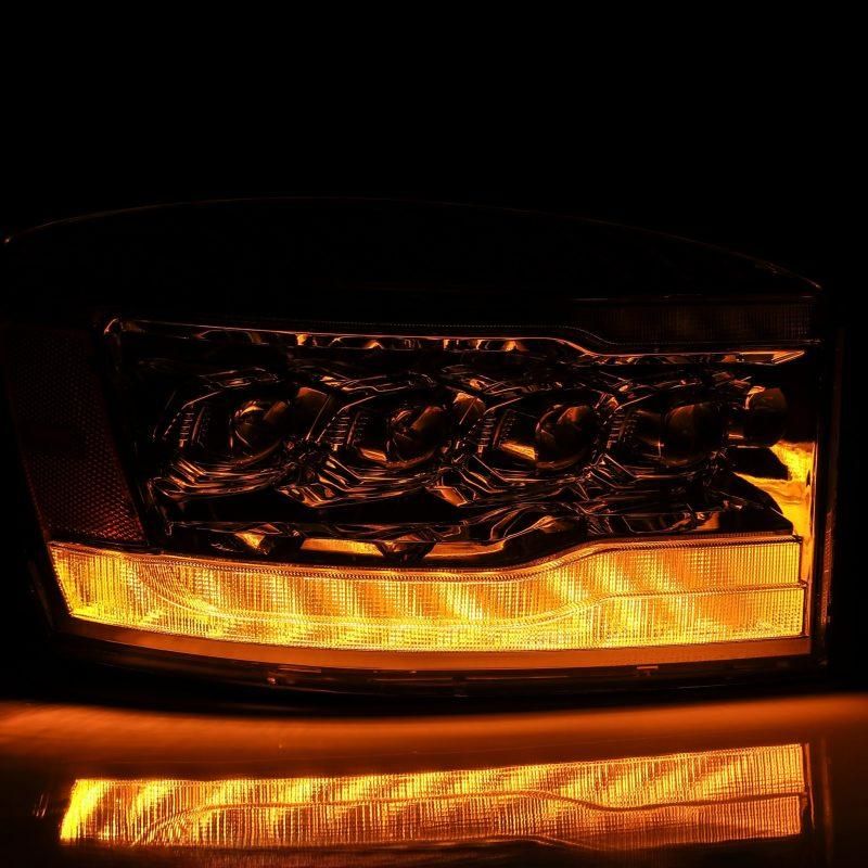 AlphaRex 880537 - ARX880537 - AlphaRex 06-08 Dodge Ram 1500HD NOVA LED Proj Headlights Plank Style Blk w/Seq Signal/DRL/Amber LED - Shipped in Europe - Tuningsupply.com