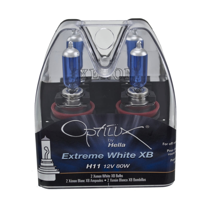 Hella LAH71071032 - HELLAH71071032 - Hella Optilux XB Extreme Type H11 12V 80W Blue Bulbs - Pair - Shipped in Europe - Tuningsupply.com