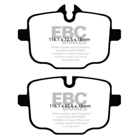 EBC DP42089R - EBCDP42089R - EBC 2021+ BMW M3/M4 3.0TT (G80/G82/G83) Yellowstuff Rear Brake Pads - Shipped in Europe - Tuningsupply.com