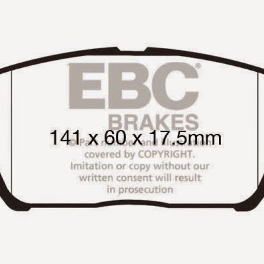 EBC DP32172C - EBCDP32172C - EBC 12-15 Hyundai Veloster 1.6 Turbo Redstuff Front Brake Pads - Shipped in Europe - Tuningsupply.com