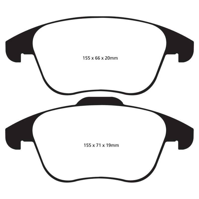 EBC DP31997C - EBCDP31997C - EBC 15 and up Audi Q3 2.0 Turbo Redstuff Front Brake Pads - Shipped in Europe - Tuningsupply.com