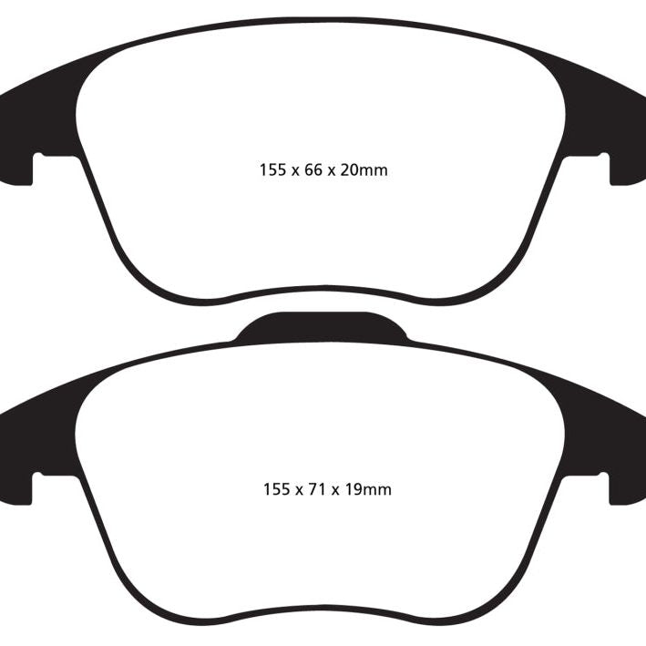 EBC DP41997R - EBCDP41997R - EBC 15 and up Audi Q3 2.0 Turbo Yellowstuff Front Brake Pads - Shipped in Europe - Tuningsupply.com